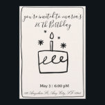 Invitación Editable Birthday Invitation – Colorful Party Temp<br><div class="desc">Celebrate in style with this fully editable birthday invitation! Easily customize the name, age, date, and party details directly in Zazzle’s design tool. Perfect for kids, teens, or adults, this colorful and fun template can be printed at home or professionally. Make your celebration unique and memorable with a personalized invite!...</div>