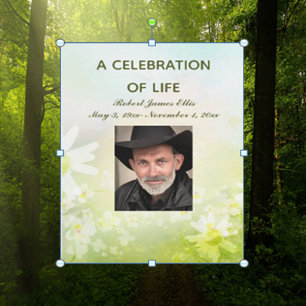 Invitación Editable celebración de la vida de las flores de p