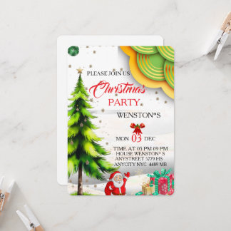 Invitación Editable Christmas Party Invitation, Printable