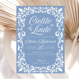 Invitación Editable Cielito Lindo Azul