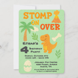Invitación Editable Crayon Style – Dinosaur Roarsome Birthday