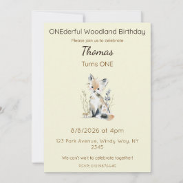 Invitación Editable Cumpleaños Maravilloso Bosque