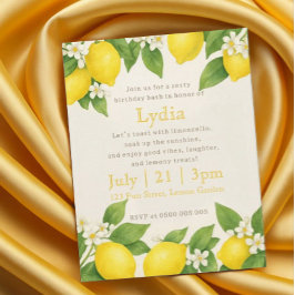 Invitación Editable cumpleaños mediterráneo de Limoncello
