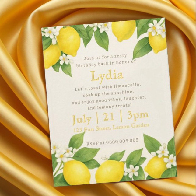Invitación Editable cumpleaños mediterráneo de Limoncello (Subido por el creador)