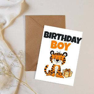 Invitación Editable Cumpleaños Niño Tigre