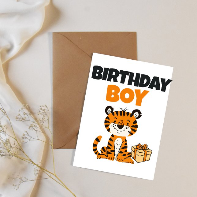 Invitación Editable Cumpleaños Niño Tigre (Subido por el creador)