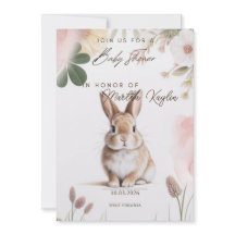 Invitación editable de baby shower floral Sweet Bu