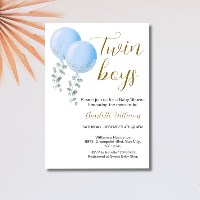 Invitación editable de Baby Shower para niños geme (Subido por el creador)