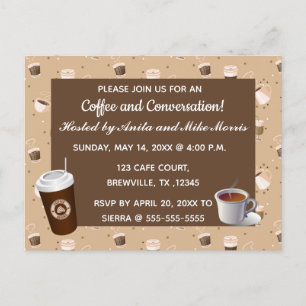 Invitación editable de café y conversación