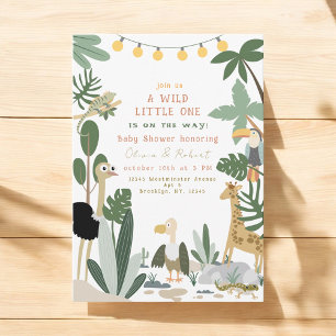 Invitación Editable de Fiesta de Bebé Safari de la