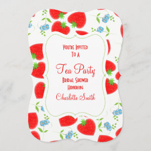 Invitación editable de fiesta del té con flores de