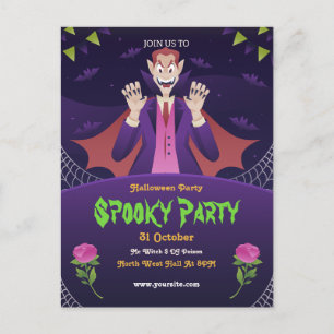 Invitación editable de Halloween, Fiesta de Hallow