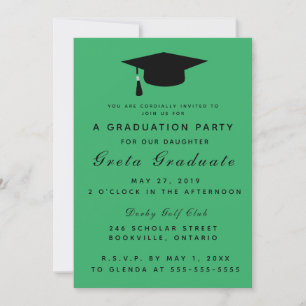 Invitación editable de la fiesta de Gorra de gradu