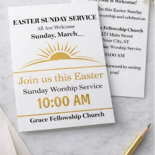 Invitación editable de la iglesia de Pascua Servic