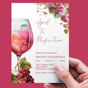 Invitación editable envejecida a la perfección, cu