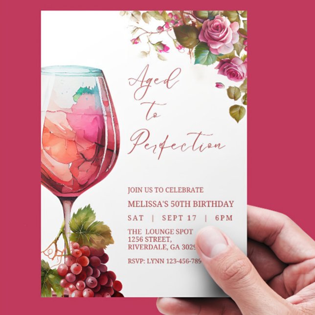 Invitación editable envejecida a la perfección, cu (Subido por el creador)