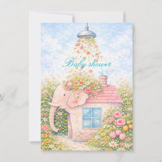 Invitación Editable Floral Baby Shower Invitation