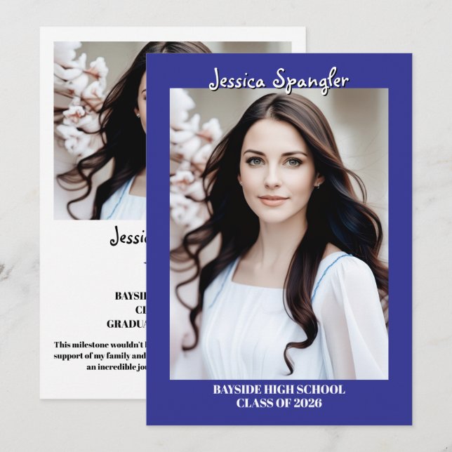 Invitación Editable Graduation Announcement - Double Sided (Anverso / Reverso)