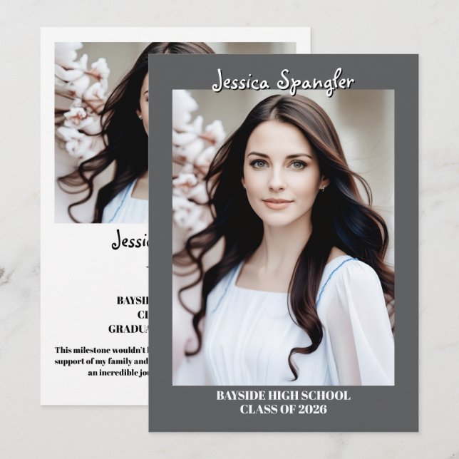 Invitación Editable Graduation Announcement - Double Sided (Anverso / Reverso)