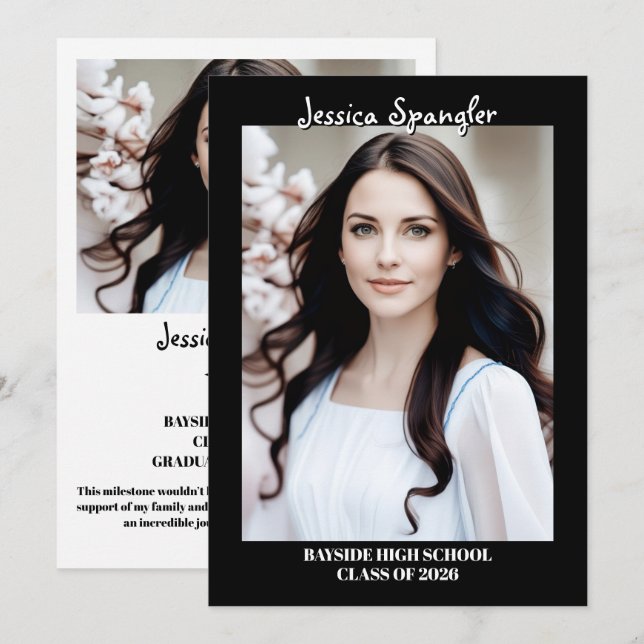 Invitación Editable Graduation Announcement - Double Sided (Anverso / Reverso)