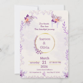 Invitación Editable Intimate Garden Wedding Invitation