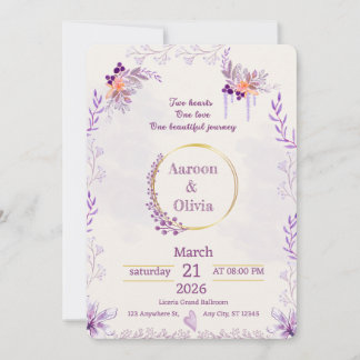 Invitación Editable Intimate Garden Wedding Invitation