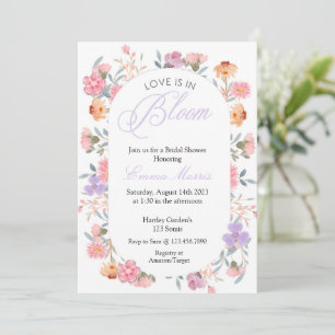 Invitación EDITABLE, Jardín de ducha de novia, novia