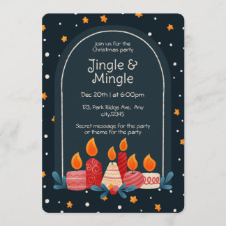 Invitación Editable Jingle & Mingle Holiday Party Invitation