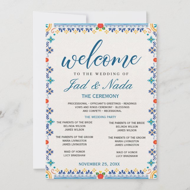 Invitación Editable Mexican Wedding Invitation   (Anverso)