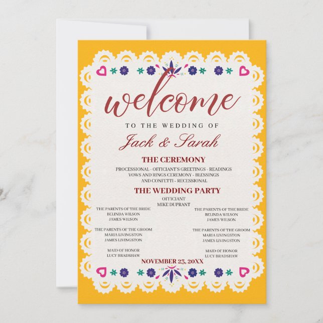 Invitación Editable Mexican Wedding Invitation 2 (Anverso)