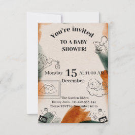 Invitación editable para baby shower | Chupete min