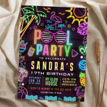 Invitación editable para cumpleaños 17 con fiesta