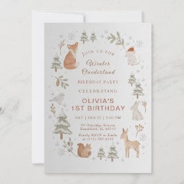 Invitación editable para el primer cumpleaños de W