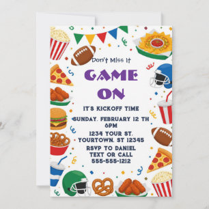 Invitación editable para fiesta de fútbol american