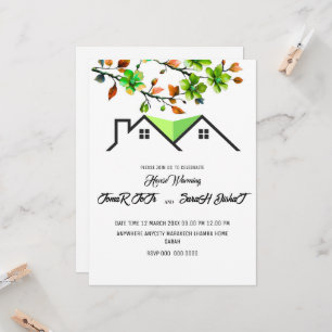 Invitación editable para inauguración de casa, Ina