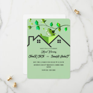 Invitación editable para inauguración de casa, Ina