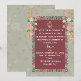 Invitación editable para la ceremonia india de Ann