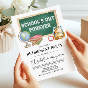 Invitación editable para la fiesta de jubilación d