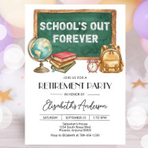 Invitación editable para la fiesta de jubilación d