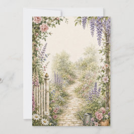 Invitación editable para reunión en el jardín de l
