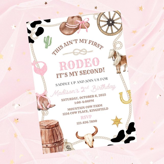 Invitación Editable Rodeo Birthday invitation-rodeo party-cow (Subido por el creador)