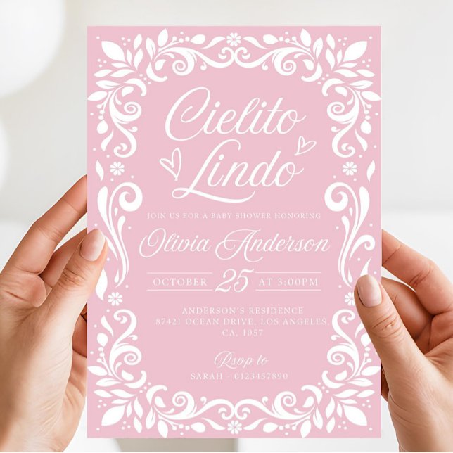 Invitación Editable Rosa Cielito Lindo, Cielito (Subido por el creador)