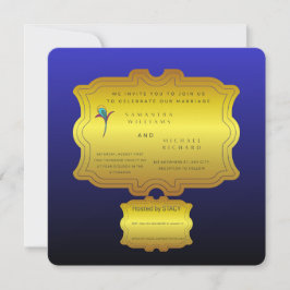 Invitación Editable Royal Blue Elegant Wedding Invite | Custo