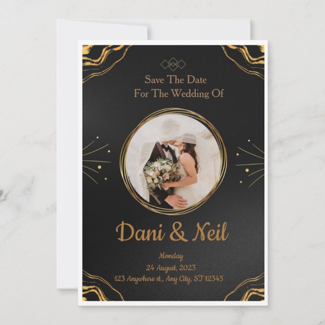 Invitación Editable Rustic Wedding Invitation Set & RSVP Bund (Anverso)