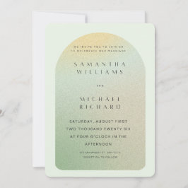 Invitación Editable Sage Green Modern Wedding Invite | Elegan