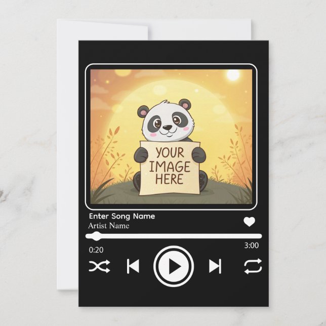 Invitación Editable Song Music Player Template (Anverso)