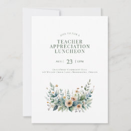 Invitación Editable Teacher Event Invitation – Appreciation o