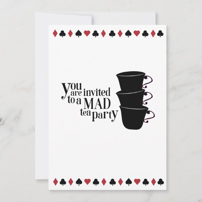 Invitación editable Wonderland (Anverso)