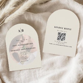 Invitación Editorial Ivory Photo Wedding