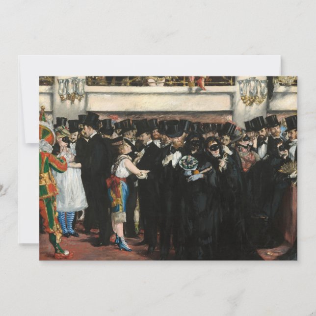 Invitación Edouard Manet - Baile de Máscaras en la Ópera (Anverso)